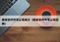 西安軟件開發(fā)公司簡介（西安軟件開發(fā)公司招聘）